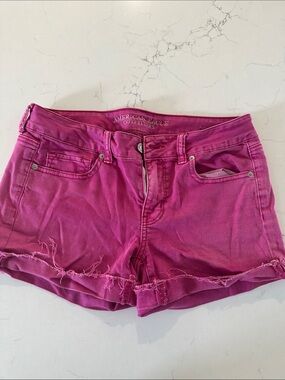 American Eagle Outfitters Hot Pink Denim Cutoff Shorts